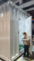 Station de refroidissement intégrée de type conteneur modulaire, unité de refroidissement sur skid refroidie par eau pour projets de refroidissement temporaire extérieur, facile à déplacer
