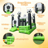 Castillo Inflable Comercial de PVC de 0.55mm de Alta Resistencia con Tobogán, Garantía de 3 Años, Capacidad para 14 Personas, para Alquiler en Eventos y Fiestas