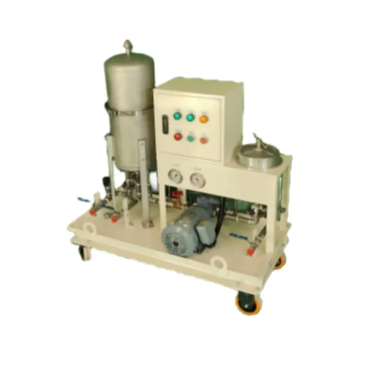 Máquina de purificación portátil móvil de aceite hidráulico para aceite