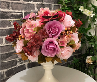 Meistverkaufter Realistischer Weicher Moderner Lotus Rosa-Lila Künstlicher Blumenläufer Faux-Blumen Hochzeitsgang Tischdekoration Valentinstag