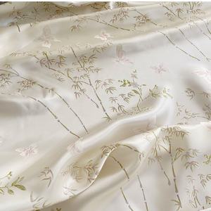 Tela Jacquard de seda orgánica tejida de país oriental mariposa de bambú moda de alta calidad para <span class=keywords><strong>mujer</strong></span> vestido bufandas de tela ropa de dormir - Product Image 2