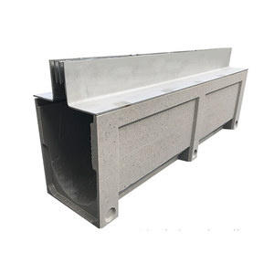 Caniveau de drainage en résine pour piétons DIY A15, canal de drainage des eaux pluviales de 1000 mm avec grille de couverture en acier inoxydable - Product Image 4