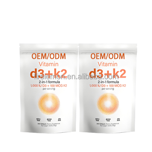 Vitamin D3 K2 chay Softgels Tim & xương hỗ trợ với Tăng cường Canxi hấp thụ miễn dịch Enhancer làm từ chất xơ - Product Image 1