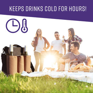 Porte-bouteille de vélo porte-eau accessoires de bière sac fourre-tout isolé porte-bouteille de vin porte-bouteille de boisson Caddy porte-bébé pochette - Product Image 3