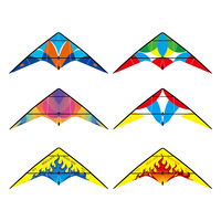 Cerf-volant de sport Delta double ligne pour enfants, personnalisé, de haute qualité, portable, coloré, en fibre de verre, écologique, pour l'extérieur