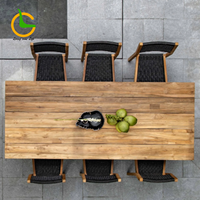 Mobilier de jardin Mobilier d'extérieur en teck Table et chaises d'extérieur en teck Ensemble de salle à manger d'extérieur pour hôtel Mobilier de restaurant