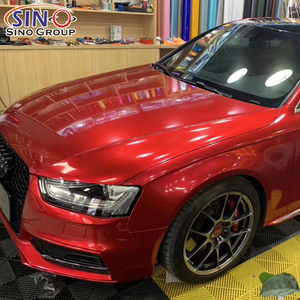 Super brillant couleur bonbon <span class=keywords><strong>Logo</strong></span> rouge voiture Wrap autocollant Air bulle gratuit impression numérique vinyle autocollants - Product Image 1