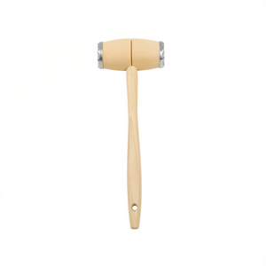 Meat Tenderizer <b>Wooden</b> <b>Mallet</b> With Stainless Steel Ends For Kitchen Use - Product Image 2