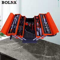 BOLNA – Kit d'outils combinés 85 pièces, clé à cliquet et douilles, en acier CR-V, personnalisable OEM, pour réparation automobile et domestique