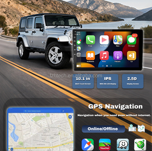 راديو ستريو أوتوماتيكي HD أندرويد لاسلكي لتشغيل-Carplay Jeep wangler JK Ford GPS اتصال USB مزدوج الدين - Product Image 3