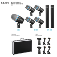 Batterie de percussions pour performance musicale, microphone dynamique, microphone à condensateur, microphone antibruit, 7 micros par ensemble