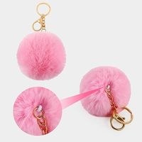 Facile à ouvrir pour assortir à vos clés porte-clés pompons en fourrure porte-clés pompons bricolage pour femmes accessoires de sac et pendentif pour filles