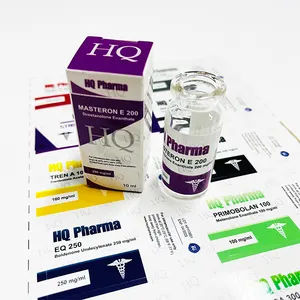 Diseño libre personalizado Pharma Labs inyección de drogas Oral Tub esteroide 10ml Vial caja de papel y etiqueta