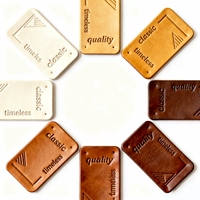 Meilleur prix personnalisé marque Jeans étiquette de vêtements en cuir PU Patch en relief rouleau pour vêtements et vêtements