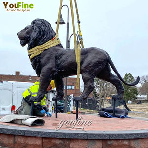 Escultura de León Acostado de Bronce de Gran Tamaño, Escultura de Animales de Alta Calidad para Exteriores - Product Image 5