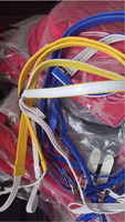 Horshi Nouveautés Fournitures Équestres Réglable En Cuir Verni Cheval Bride Cheval Halters, Rouge Jaune Bleu Blanc Couleur