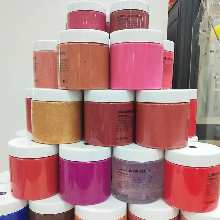 DIY 147 shades pigment vegan lipgloss base bulk nude glitter matte versagel lip gloss base