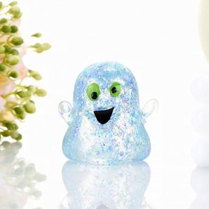 Novedad: Calabaza de Halloween de subida lenta, juguete sensorial antiestrés, calabaza de goma de Halloween con cara de fantasma para apretar. - Product Image 2