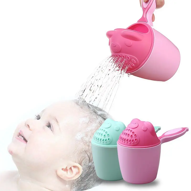 Kinder Wassen Haar Doucheproducten Kuipen Plastic Baby Shampoo Spoel Cups Kids Water Bad Nozzles Schattige Cartoon Baby Bad Cup