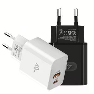 40W <b>USB</b> <b>Type</b> <b>C</b> Charger <b>Adapter</b> Dual Ports QC4.0 PD 20W Fast Charging Wall Charger for Phone 16 15 Xiaomi Huawei - Product Image 1