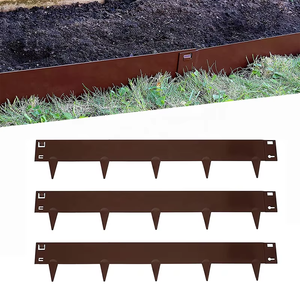 Corten Steel Eco-Friendly Rust Finish <b>Square</b> Shape Garden Retaining Plate <b>Edging</b> - Product Image 1