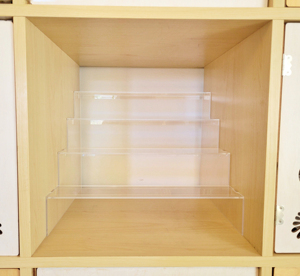 Estante de Exhibición Escalonado de 4 Niveles y 5 Estantes, Acrílico Transparente para Estantes Cúbicos, Estantería <span class=keywords><strong>Kallax</strong></span>, Organizador de Almacenamiento - Product Image 4