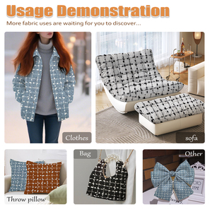 <span class=keywords><strong>Tissu</strong></span> en tweed <span class=keywords><strong>noir</strong></span> <span class=keywords><strong>et</strong></span> <span class=keywords><strong>blanc</strong></span> classique à carreaux 100% <span class=keywords><strong>tissu</strong></span> polyester adapté à la fabrication de manteaux en stock - Product Image 3