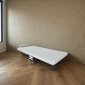 <span class=keywords><strong>Lit</strong></span> pliant en métal pliable supplémentaire <span class=keywords><strong>pour</strong></span> invités avec rangement en revêtement en poudre <span class=keywords><strong>pour</strong></span> appartement, villa et hôtel - Product Image 4