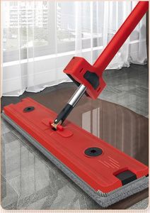 Grande vadrouille mains libres pour le <span class=keywords><strong>ménage</strong></span> paresseux Épurateur et raclette à double usage avec drainage <span class=keywords><strong>de</strong></span> l'eau Vadrouille plate pour le nettoyage des sols - Product Image 6