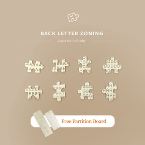 Puzzles en bois personnalisés de haute qualité pour adultes, enfants et familles, jouets éducatifs et cadeaux promotionnels personnalisés - Product Image 3