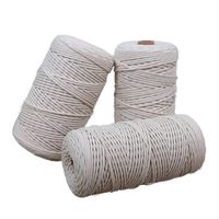 Cordon en macramé de haute qualité 100% ficelle en coton naturel pour le tricot artisanal bricolage