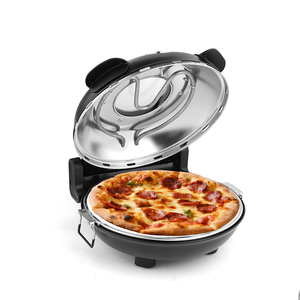 <span class=keywords><strong>Forno</strong></span> Elettrico per <span class=keywords><strong>Pizza</strong></span> da 12 Pollici, Controllo Meccanico, Struttura in Acciaio Inox, <span class=keywords><strong>Pietra</strong></span> Refrattaria in Ceramica, Multifunzione per <span class=keywords><strong>Casa</strong></span> - Product Image 1