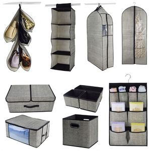 Breathable Polypropylene 4-<b>Shelf</b> Hanging Closet Organizer <b>Shelves</b> for Clothes - Product Image 4