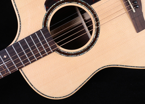 <span class=keywords><strong>Guitare</strong></span> acoustique <span class=keywords><strong>Star</strong></span>-Haven 41 pouces avec cutaway, en épicéa et acajou massif, finition brillante, frettes rondes, gravure exquise - Product Image 4