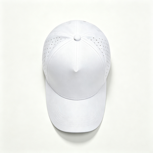 Gorra de Béisbol de 5 Paneles Perforada con Corte Láser, Secado Rápido, Transpirable, Visera Curva, Deportiva, para Correr, Blanca, Ligera, Unisex - Product Image 6