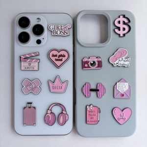 2026 Fabrieksklaar op voorraad Aanpasbare zachte emaille pin Op maat gegraveerd Girl Boss & Arabisch thema Gepersonaliseerde telefoonsticker decoratie - Product Image 1