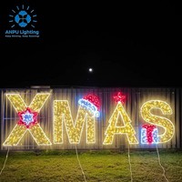 Lettres lumineuses LED de Noël grand format, motif de Noël, étanches IP65 pour extérieur, personnalisables, directement du fabricant, pour décorations de place et festivals