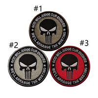 God Will Judge Our Evemes Punisher Hook and Loop Embroidery Tactical Punisher Patches