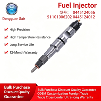 Inyector de Combustible Common Rail 100% Nuevo 0445124056 51101006202 0445124012 para Cummins QSB4.5 QSB6.7 Komatsu SAA6d107