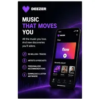 Deezer 12 mois, Musique Premium, Abonnement, Hifi, Écoute hors ligne 1 an