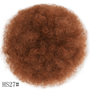 Chignon bouclé Afro bouffée cordon de serrage queue de cheval cheveux 8 pouces court Afro crépus bouclés chignon Extension postiches grande taille - Product Image 2