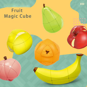 Cubos créatifs Cube de vitesse magique Nouveau design Casse-tête professionnel 3D Mini cadeau sur le thème des fruits pour les enfants comprenant pomme et banane - Product Image 2