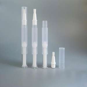 Tube vide transparent rond de 1,5 ml à 5 ml pour brillant à lèvres, huile à cuticules, vernis à ongles, blush, accessoires de maquillage, stylo rotatif avec pinceau cosmétique - Product Image 1