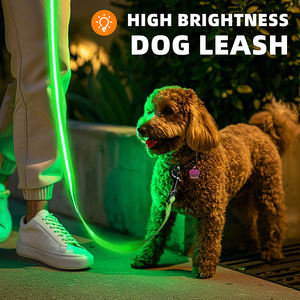 Tize LED köpek tasma şarj edilebilir yanıp sönen ışık Up <span class=keywords><strong>Pet</strong></span> halat tasma ayarlanabilir rahat Glow karanlık köpek tasma - Product Image 6