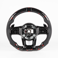 Volant de voiture Mercedes-Benz AMG en fibre de carbone forgée et cuir perforé avec palettes de changement de vitesse pour toutes les séries