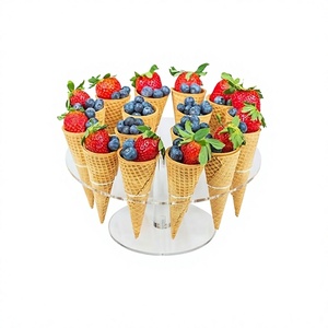 Soporte de acrílico transparente de la mejor calidad para conos de helado, para uso en el hogar, hoteles, bodas y restaurantes. - Product Image 1