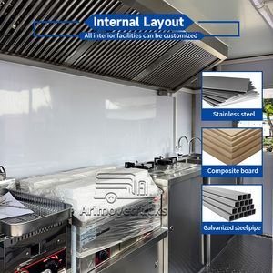 Remorque alimentaire mobile commerciale en acier inoxydable, bar extérieur, camion de restauration rapide, camion de glaces, camion de <span class=keywords><strong>kebab</strong></span>, remorque de vente ambulante à vendre - Product Image 5
