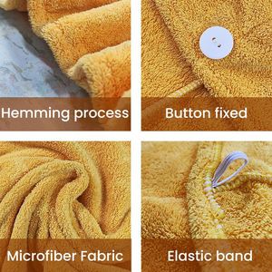 Coral Fleece Shower Spa Head Wrap Hair Drying Hat <b>Turban</b> Microfiber Terry Dry Hair <b>Towel</b> - Product Image 6