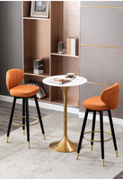 YY-A009 de table de cocktail haut en verre trempé moderne
