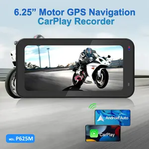 SUNWAYI Custom Motor GPS Navigation 6.25inch 1080N BT CarPlay Recorder IPX7 Waterproof Carplay Screen